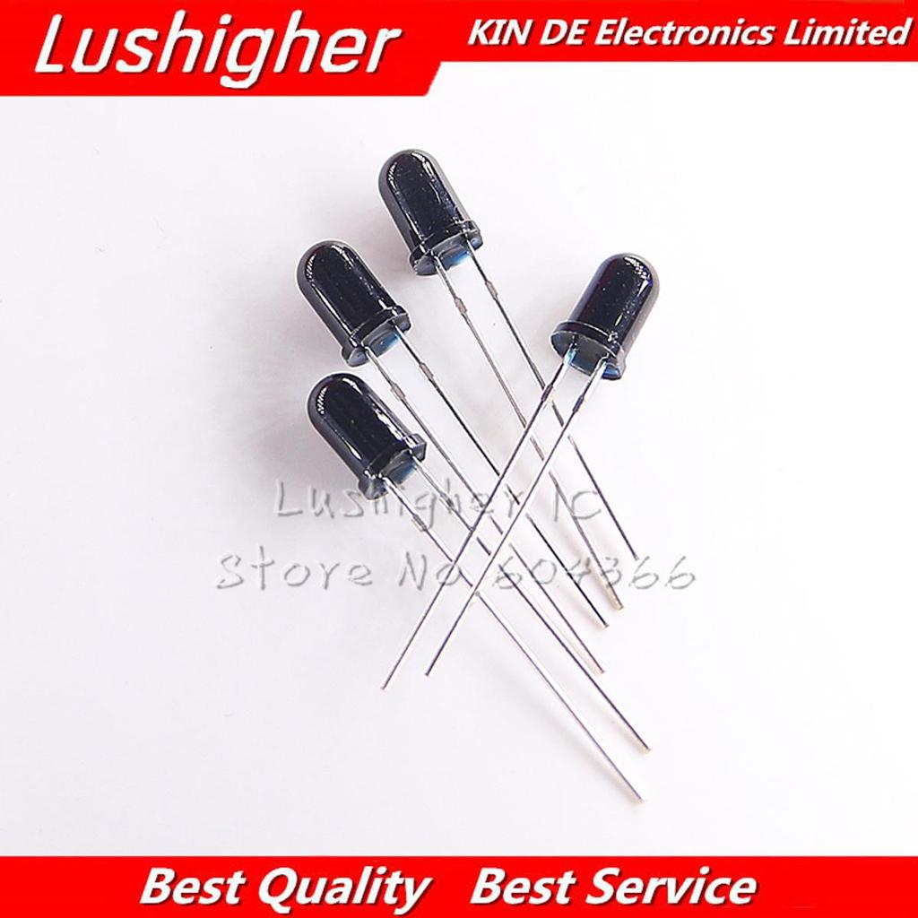100 chiếc LED 5mm 940nm IR Nhận Diode Ống Tròn LED