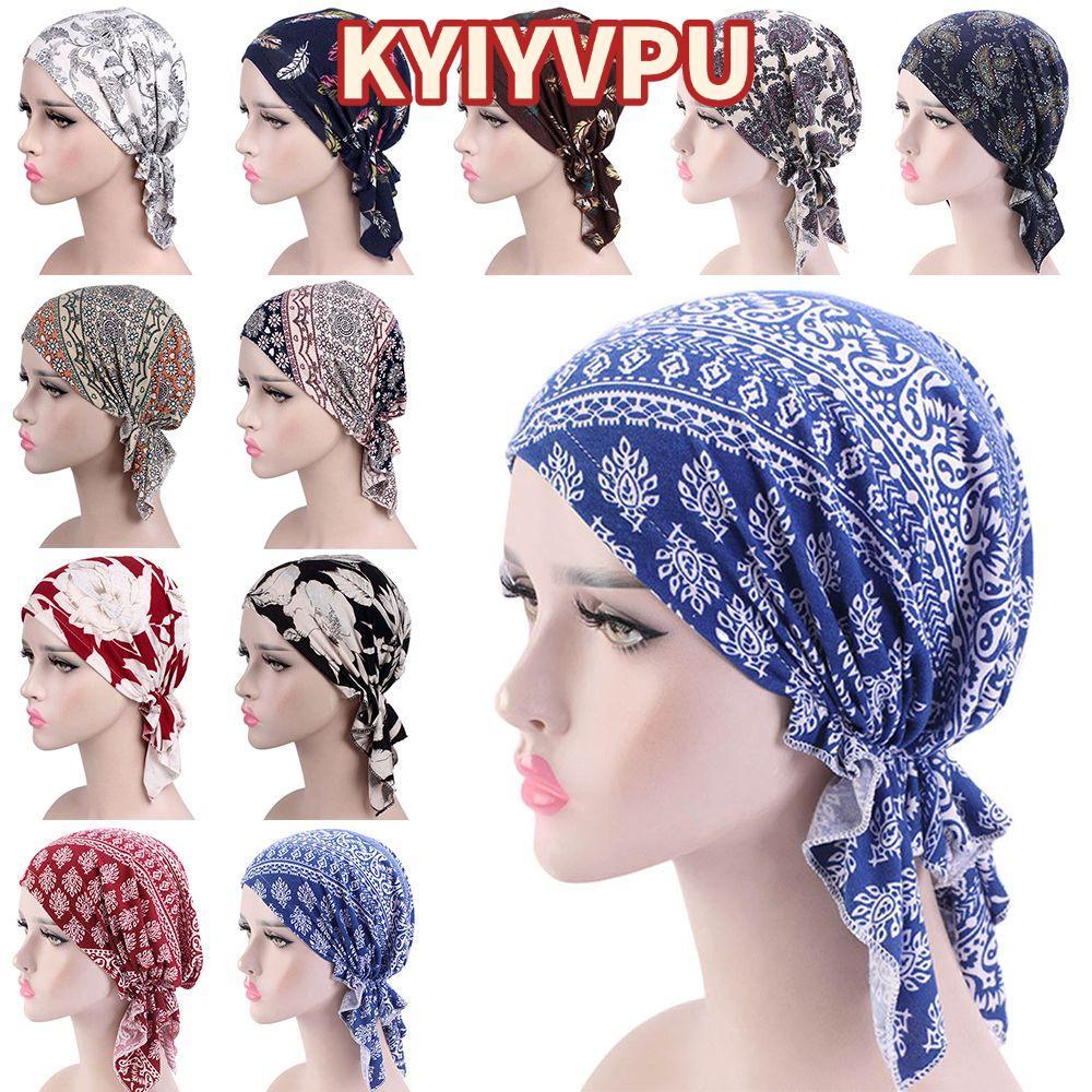 KYIYVPU Mũ Turban Beanie Ruffle Muslim Cancer Chemo Hat