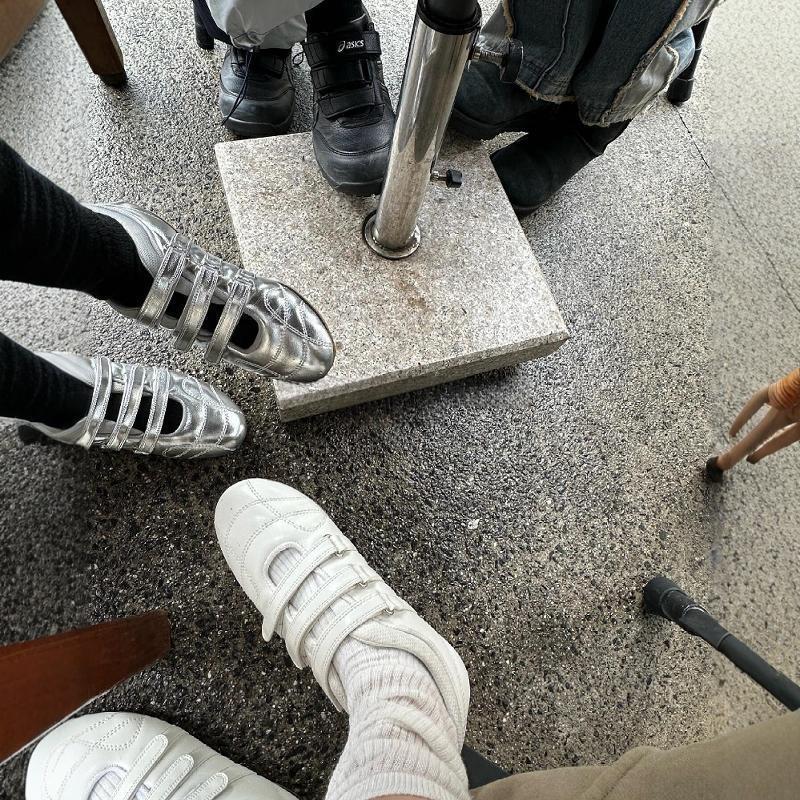 Customized Processing~Mary Jane soft-soled women's flat Velcro casual sneakers versatile bowling sho