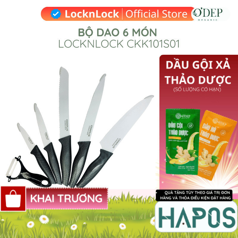 Bộ dao 6 món LocknLock CKK101S01 - HAPOS HBE