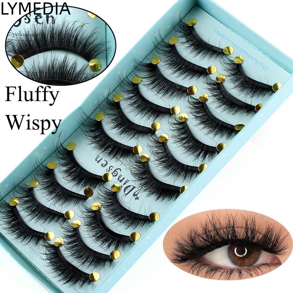 Lông mi giả LYMEDIA Lông mi giả sành điệu Wsipy Tóc chồn giả tự nhiên