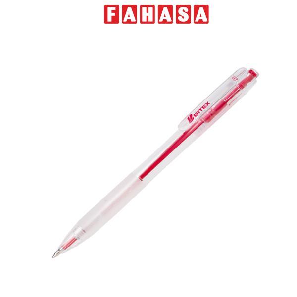 Bút Bi Bấm 0.7 mm - Bitex B06 - Mực Đỏ