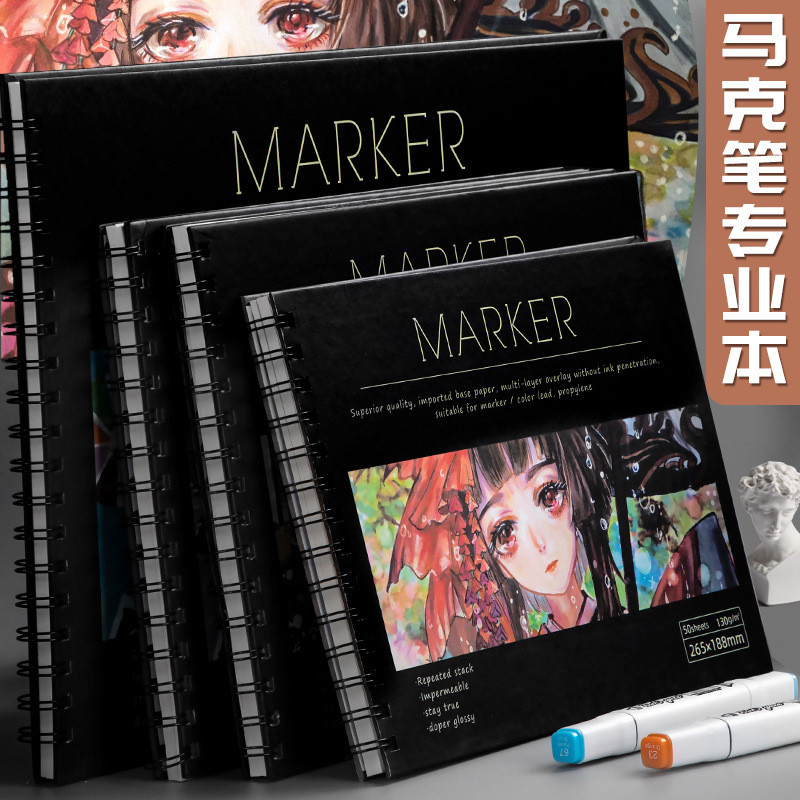 Sản phẩm mới Hàng có sẵn 8K Markbook Mark Pen Painting Book Anime Hand-Painted Book Sketchbook Sketc