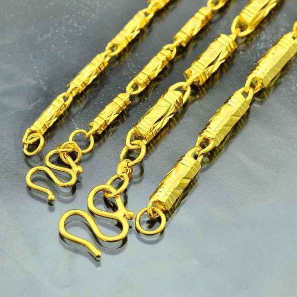 2025 Sản Phẩm Mới Việt Nam Cát Vàng Vòng Cổ Cát Vàng Nam Nữ Vòng Cổ Lục Giác Cột Bạn Trai Vòng Cổ Cá