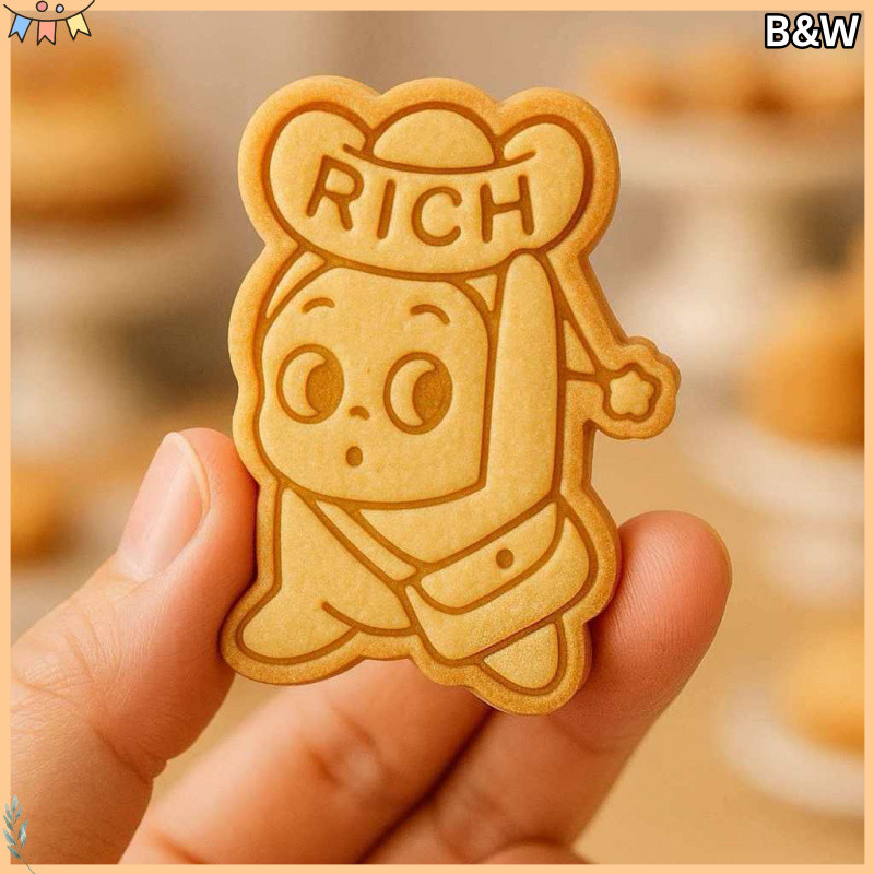 B & W 3 Chiếc Fortune Get Rich Ingot Butter Cookie 3d Ba Chiều Tự Làm Báo Chí Công Cụ Đêm Giao Thừa 
