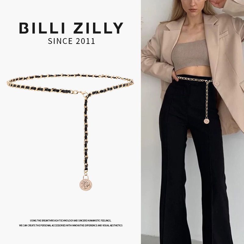BILLI2256 - Dây xích thắt lưng kim loại thời trang cho váy nữ cao cấp