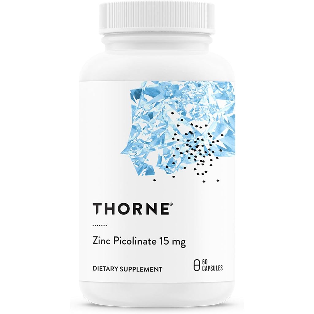 THORNE - Zinc Picolinate 15mg - Màng kẽm hấp thụ cao - cổng Sức khỏe, Hệ miễn dịch, Mắt, Da và Sức k