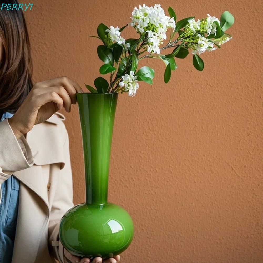 Bình hoa cổ điển kiểu Pháp PERRY, Bình thủy canh cổ thiên nga thủy tinh, Phụ kiện Terrarium Độc đáo 