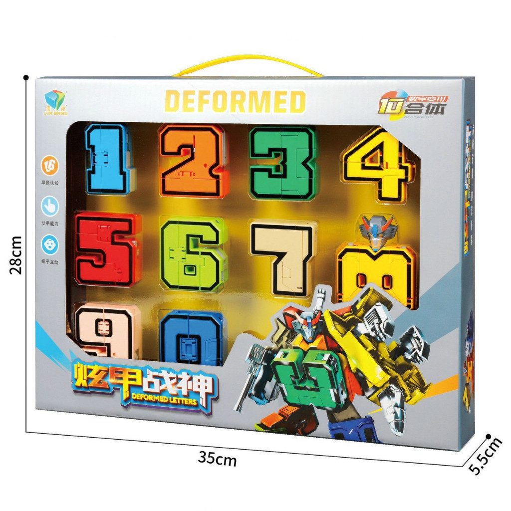 [Robot Số] Cả Bộ Đồ Chơi Lắp Ghép Robot Biến Hình Từ Số 0–9, Đồ Chơi Lắp Ráp Nhựa ABS Cao Cấp Cho Bé