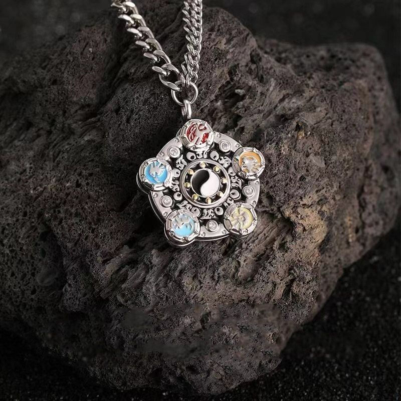 New Product#Armor Warrior Emperor Five Elements Original Design Rotating Pendant Necklace Men's Pers