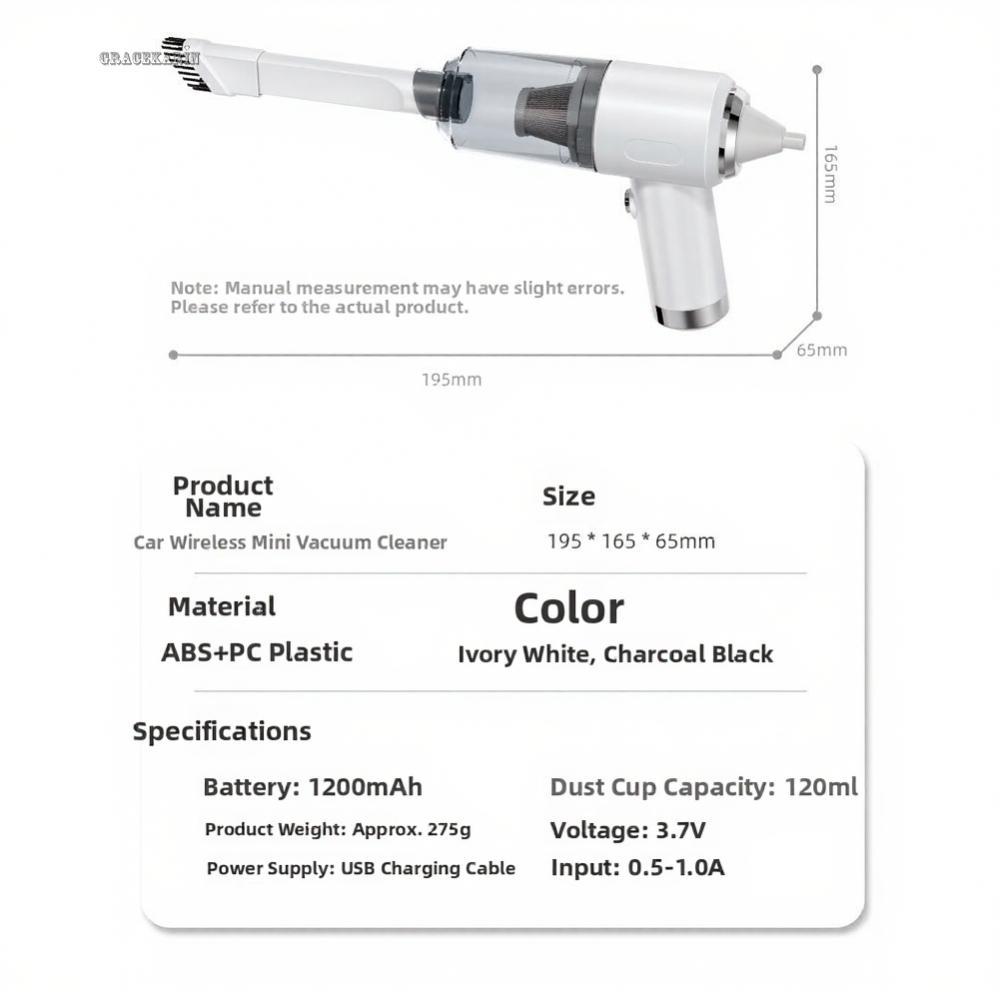 Máy hút bụi cầm tay 7000Pa di động với động cơ 120W để thu bụi nhanh tại nhà