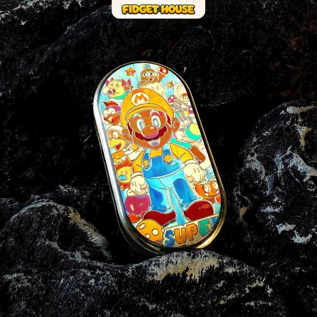 Fidget Slider Tiếng Chuông - Haloo Player Mario - Thẻ Đẩy EDC Kim Loại