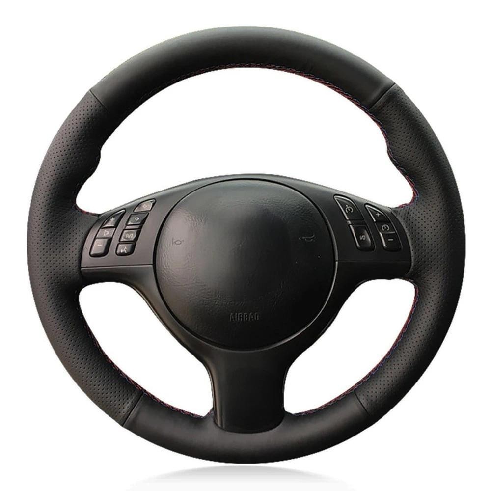 Bọc Vô Lăng Ô Tô Tay Khâu Đen Da Nhân Tạo Cho Xe BMW M Sport E46 330i 330Ci E39 540i 525i 530i M3 E4