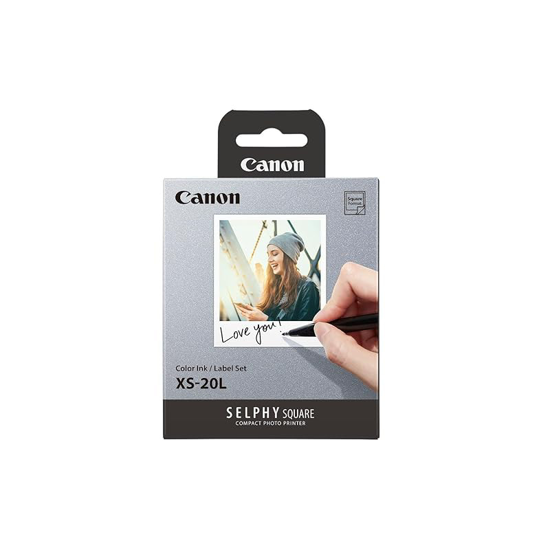 Canon SELPHY SQUARE QX10/QX20 Color Ink/Label Set XS-20L