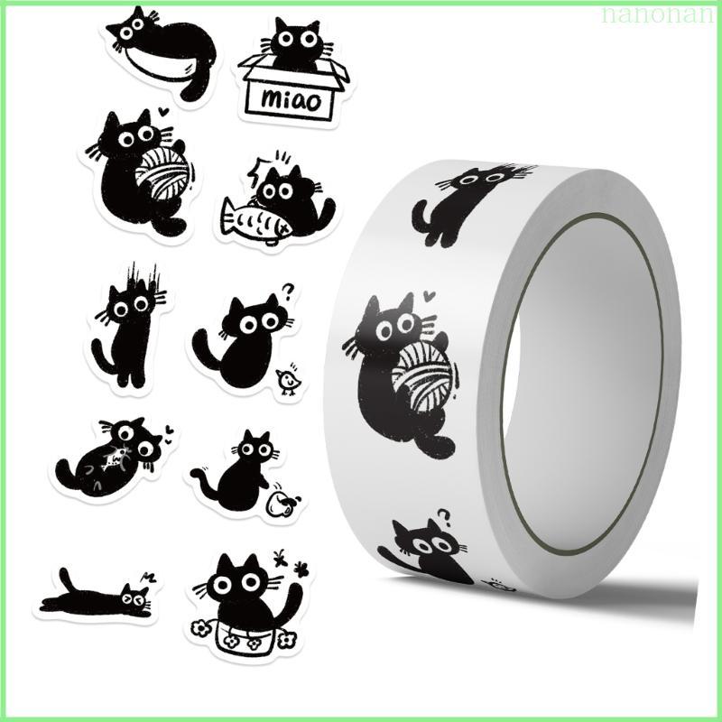 Nan Pack of 500 Nhãn dán dính thiết kế mèo dành cho những người đam mê thủ công sáng tạo
