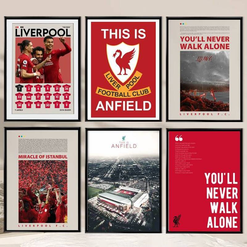 Tranh Canvas trang trí bóng đá Liverpool Salah