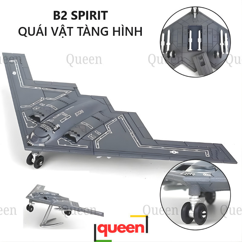 Mô Hình Máy Bay B2 Spirit Xe Tăng Lắp Ráp Các Loại Nhựa Cứng Quà Tặng Sưu Tầm Trang Trí M1 QS