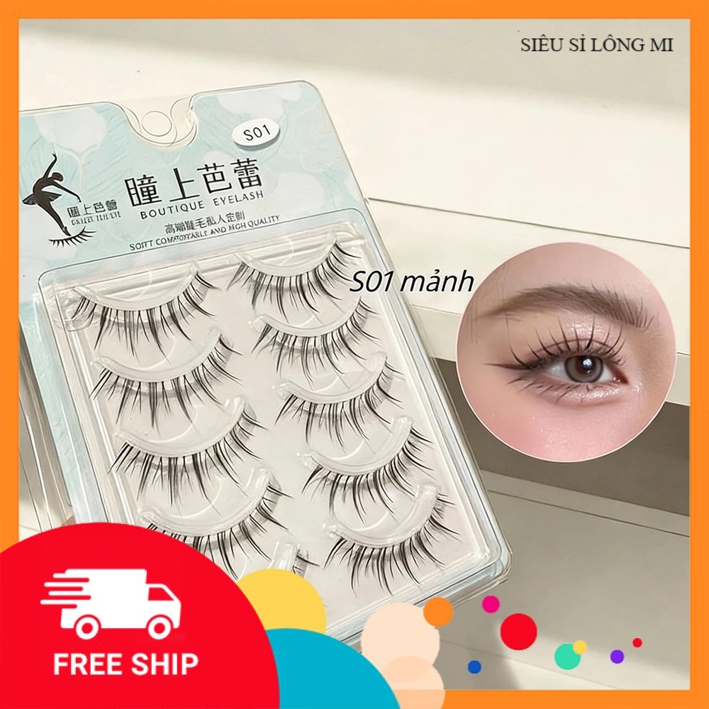 Lông Mi Giả S01 – Mi Giả Gân Trong Cao Cấp, Nội Địa Trung