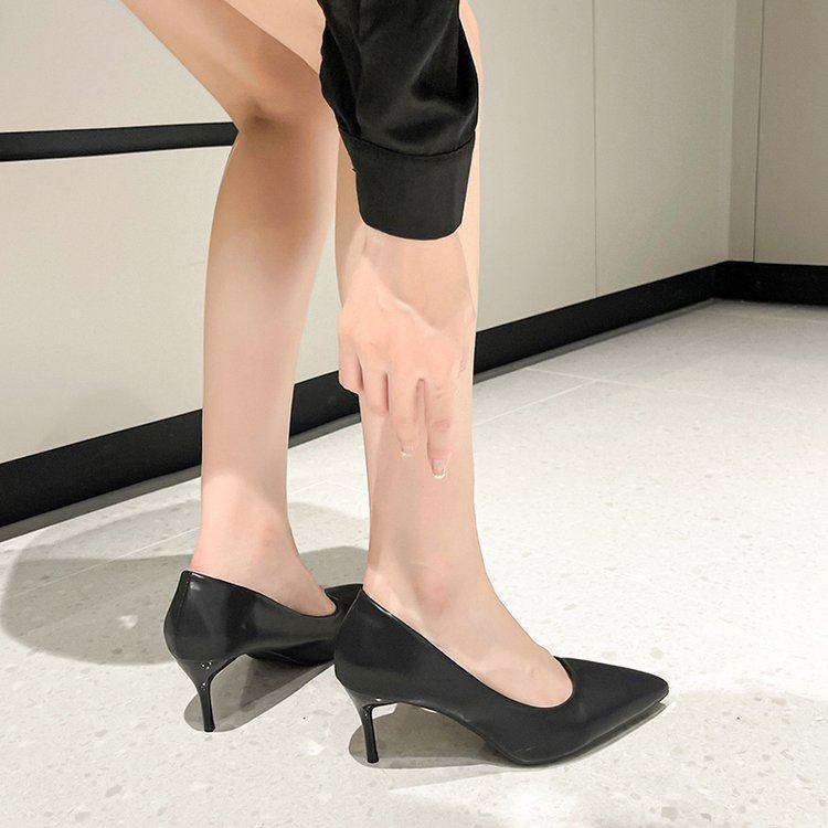 cao gót 3 phân giày cao gót 9 phân Giày cao gót nữ công sở màu đen gót vừa 3cm5-7 cm giày cao gót nữ
