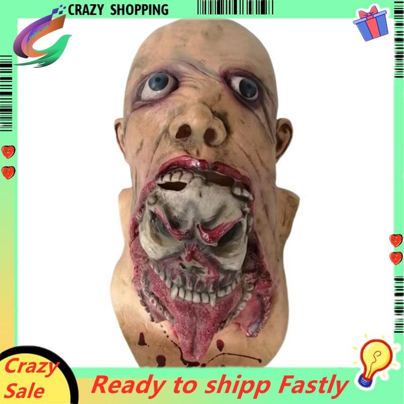 Đáng Sợ Mặt nạ Halloween Đạo Cụ Grudge Ghost Hedging Thực Tế Hóa Trang Tóc Dài Mặt nạ Halloween