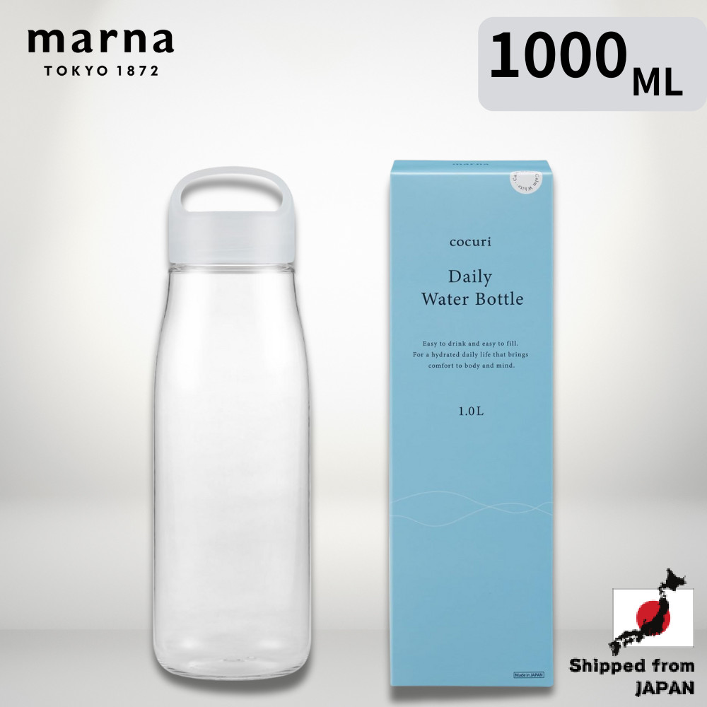 Marna Daily Water Bottle 1L (Made in Japan / Without Seal) Smooth mouthfeel like glass (Lightweight 