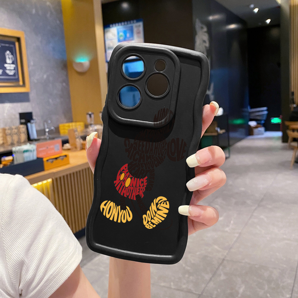 Tương thích với ITEL A70 A60 S23 Plus P40 A04 Vẽ Mickey Minnie Wave Case Chống rơi XBL