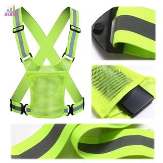 Áo phản quang JESJELIU - Áo vest và ghi lê an toàn, đàn hồi, thích hợp đi xe đạp và xây dựng