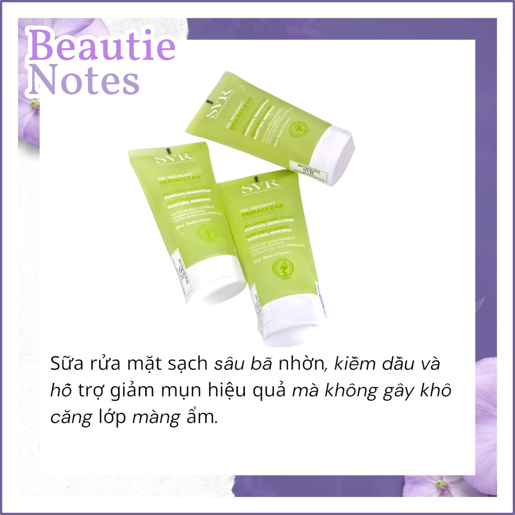 [Mini] Sữa rửa mặt SVR cho da dầu mụn (Bản mới) giao hỏa tốc