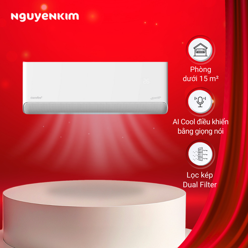 [Lắp đặt 0đ] Máy lạnh/Điều hòa Comfee Inverter 1 HP CFS-10VCB1
