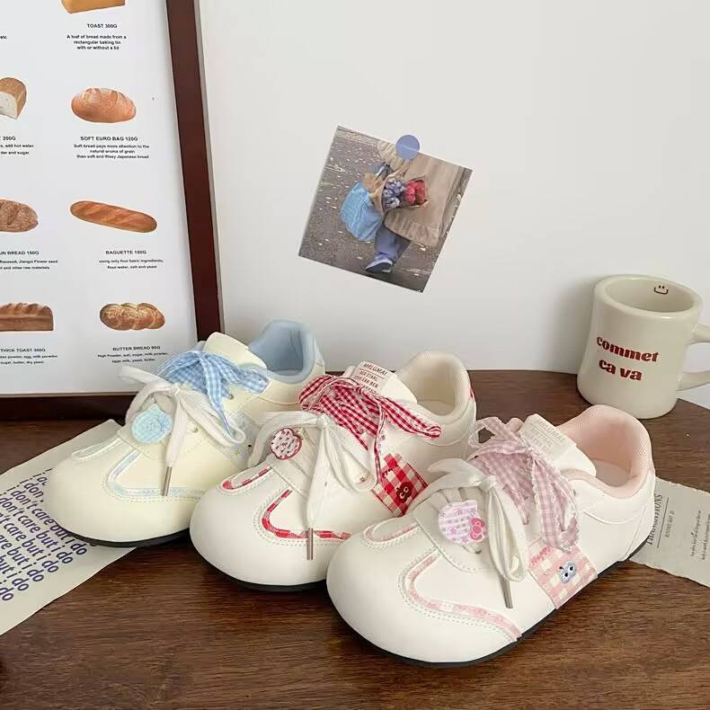 German Training Shoes Puff Board Shoes Ugly and Cute Niche Korean Students Sports White Shoes bnPP