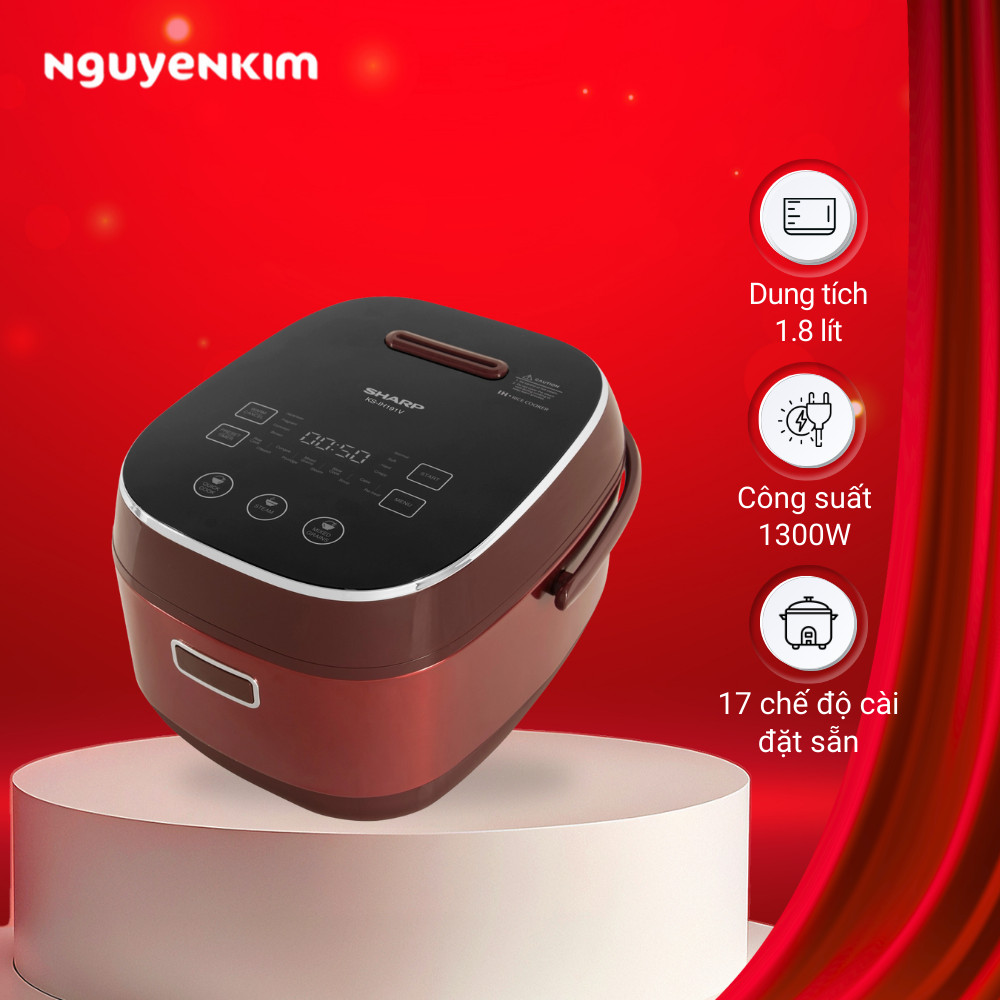 Nồi cơm điện cao tần Sharp 1.8 lít KS-IH191V-RD