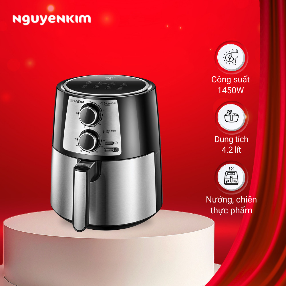 Nồi chiên không dầu Sharp 4.2 lít KF-AF42MV-ST