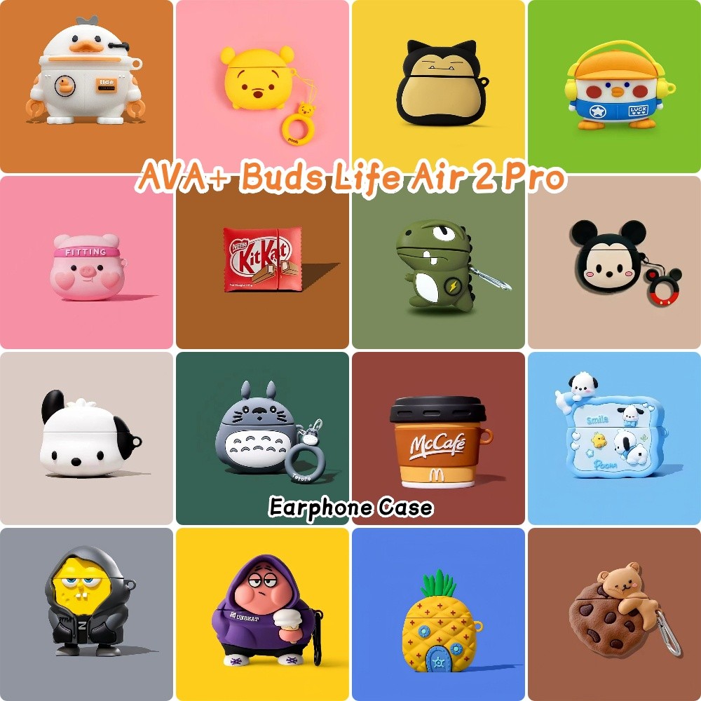 Dành Cho AVA + Buds Life Air 2 Pro Vỏ Silicon Mềm Vỏ Tai Nghe Hợp Thời Trang Hoạt Hình NO.6