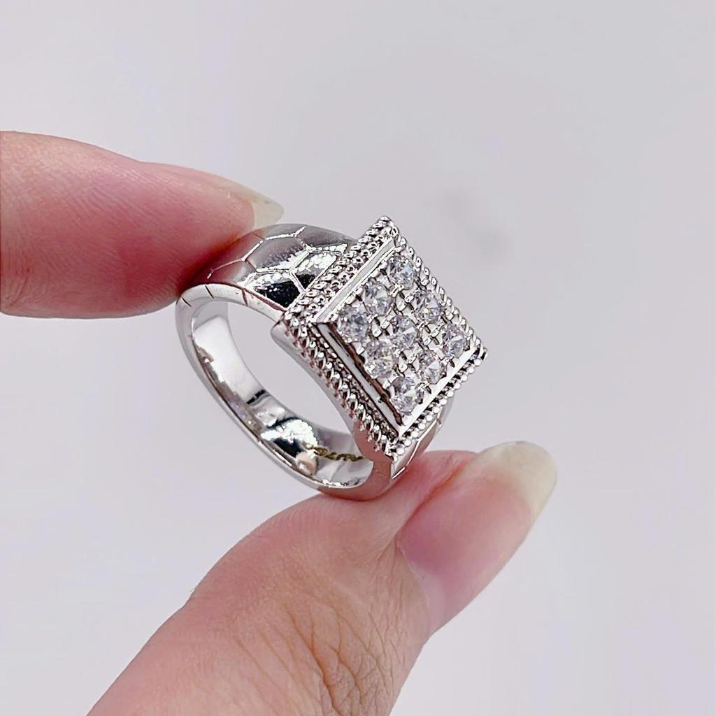 N66 - NHẪN NỮ MẶT VUÔNG ĐỘC ĐÁO