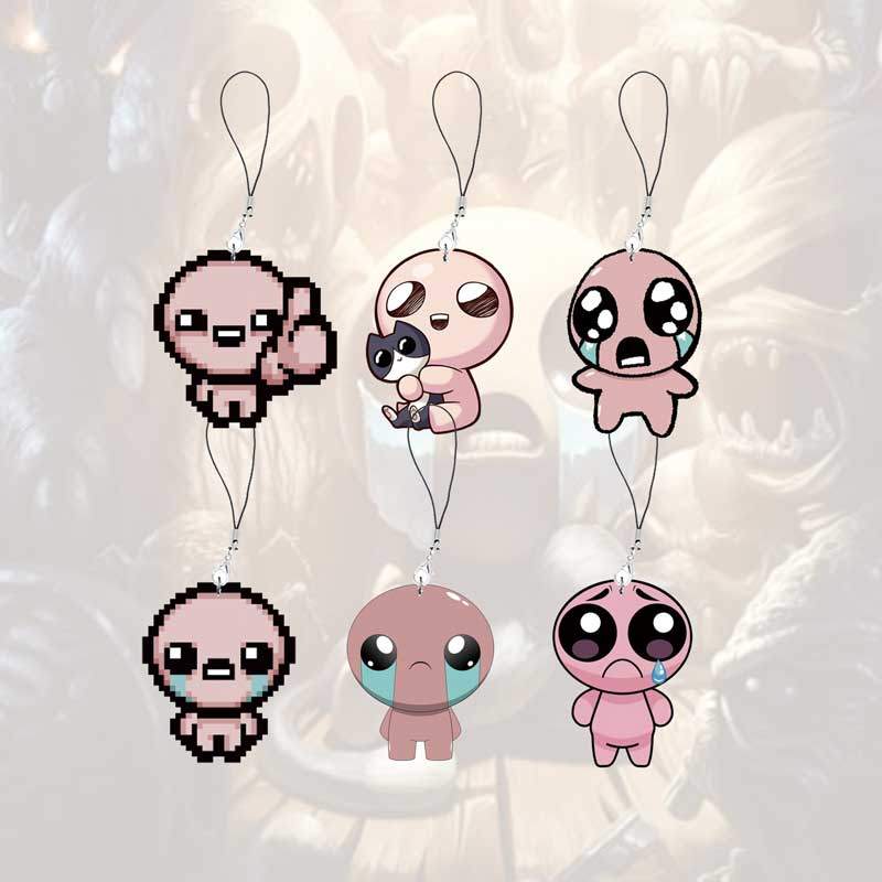 Acrylic Video Game The Binding of Isaac Mobile Phone Charms Small Pendant Phone Key Chain Key Ring F
