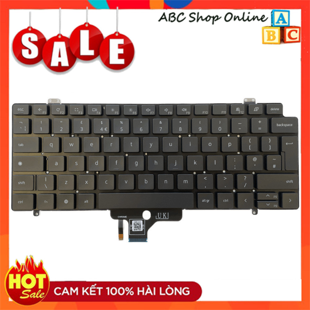 Bàn Phím Laptop Dell Latitude 14 7410 2-in-1 7410 14-7410 2-in-1 Keyboard Laptop Mới Có Led US