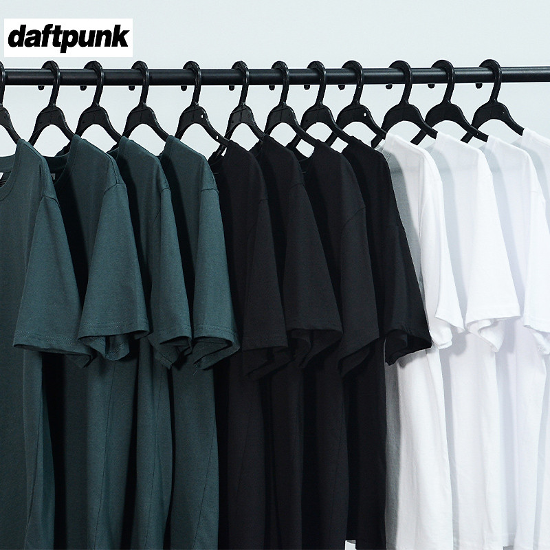 Ao Thun Cotton Nguyên Chất Nam Nữ, Màu Đen và Trắng, Tay Ngắn