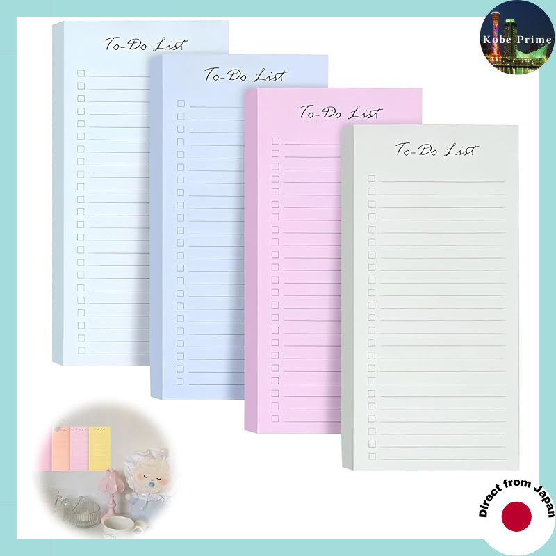 PAVIKE Sticky Notes Cute [Set of 4] To-Do List Lined Notepad To-Do List Sticky Notes Memo Sticky Pap