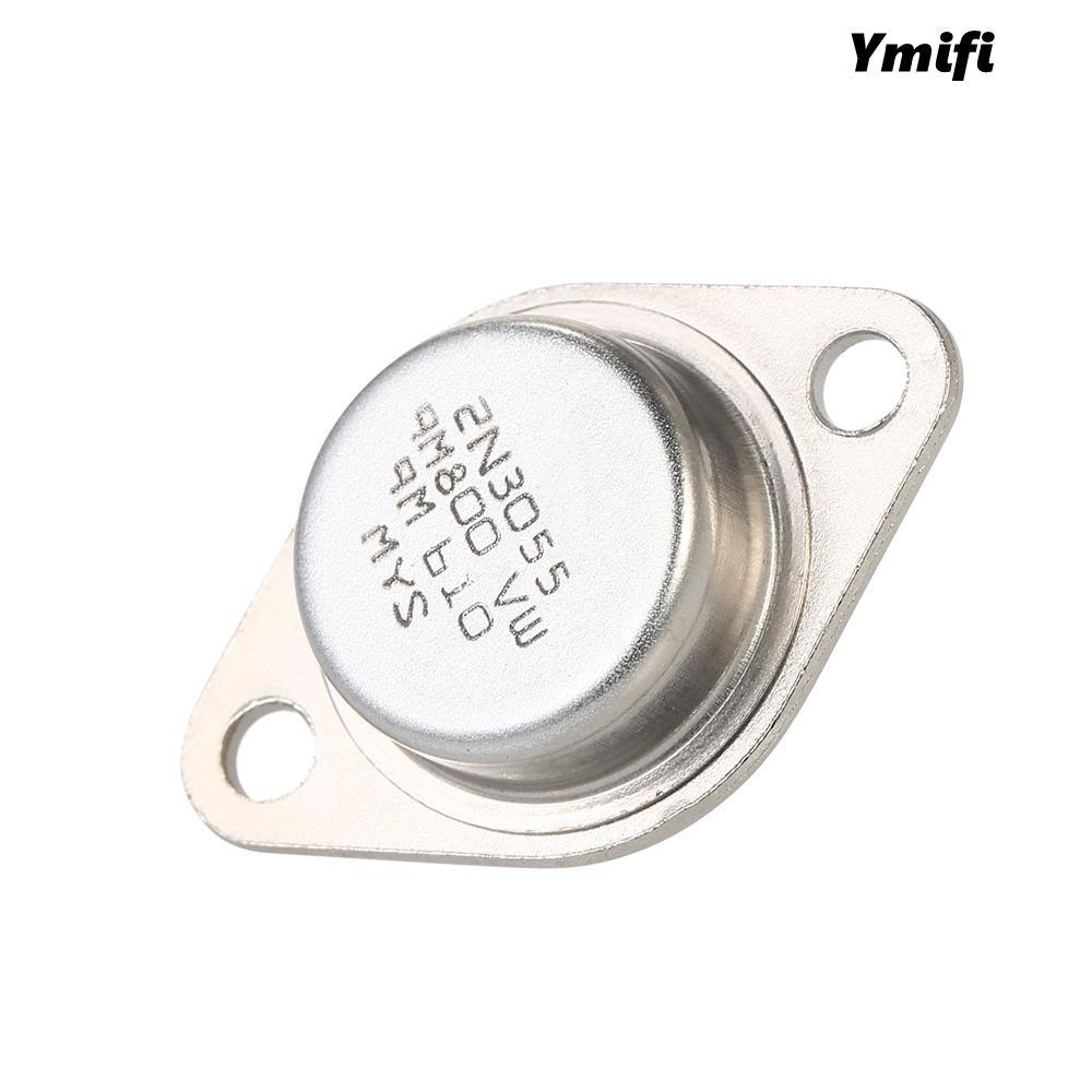 YMIFI 5 Cái 2N3055 Điện Transistor, 2N3055 NPN TO-3 Điện, Bộ Transistor Kim Loại 15A / 60V 15A / 60V