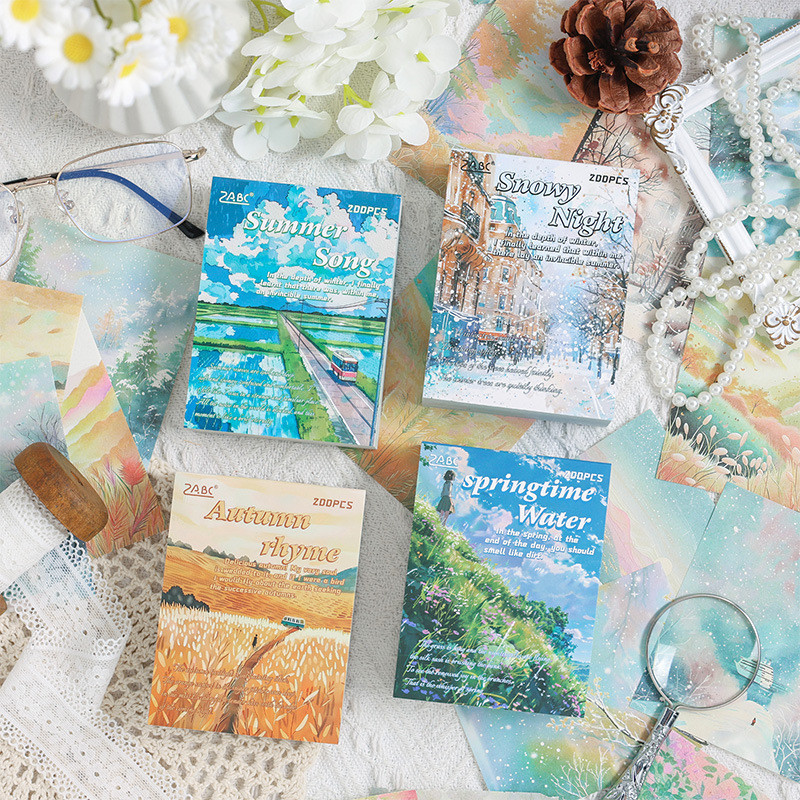 Thỏa thuận Bốn Mùa Note Note Note Note Note Note Note Sổ Tay Chất Liệu Sách Tin Nhắn Giấy Ghi Chú Kh