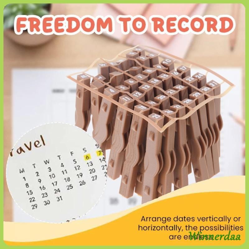 Calendar Date Stamp with Easy Roll Date Adjustment for Office Organization