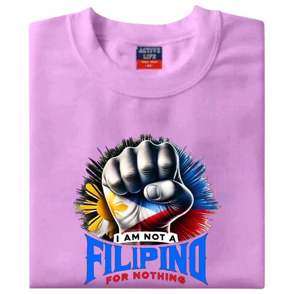 T-Shirt Trơn Nam Nữ In màu, Philippines "Tôi Không Là", Áo Đầu Tròn T-Shirt