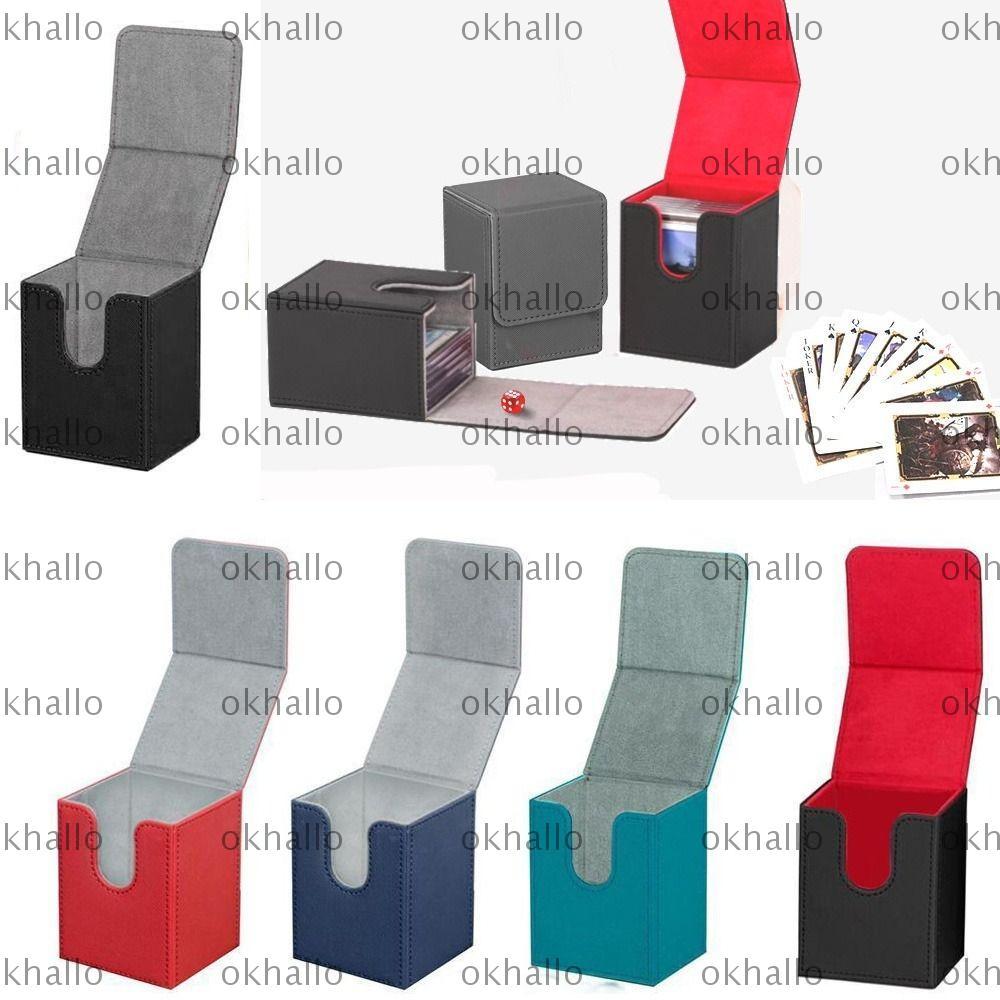 OKHALLO Game MTG Trading Card Holder, PU Organizer Deck Box, Box Storage Collectible Game Protectors