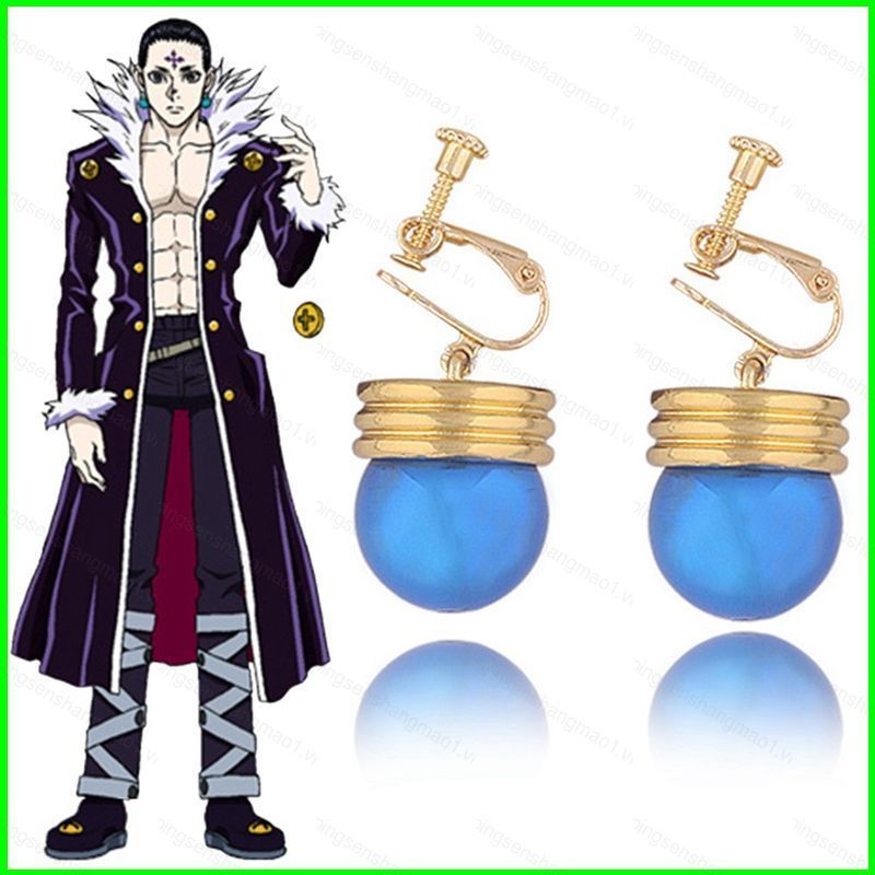 Bông tai handmade anime Kuroro Rushiruru từ Hunter x Hunter - Perfect cho cosplay