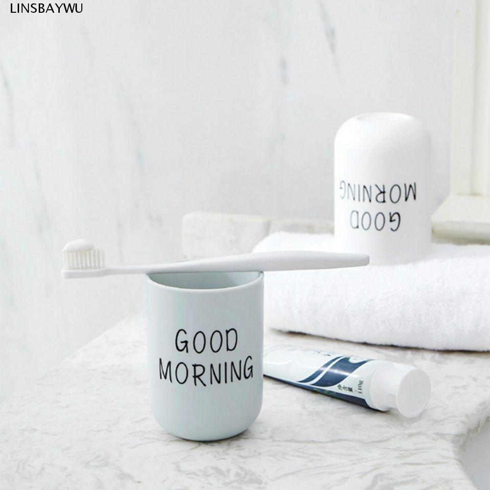 LINSBAYWU Good Morning Cup Nhà Bếp Khỏe Mạnh Tổ Chức Cốc Chịu Nhiệt Cho Nước Trái Cây Trà Sữa Đồ Uốn