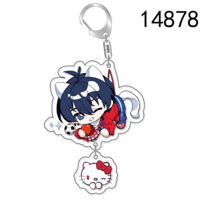 Gantungan Kunci Blue Lock Akrilik Transparan Keychain Isagi Nagi Bachira Souvenir Hadiah Ganci Anime