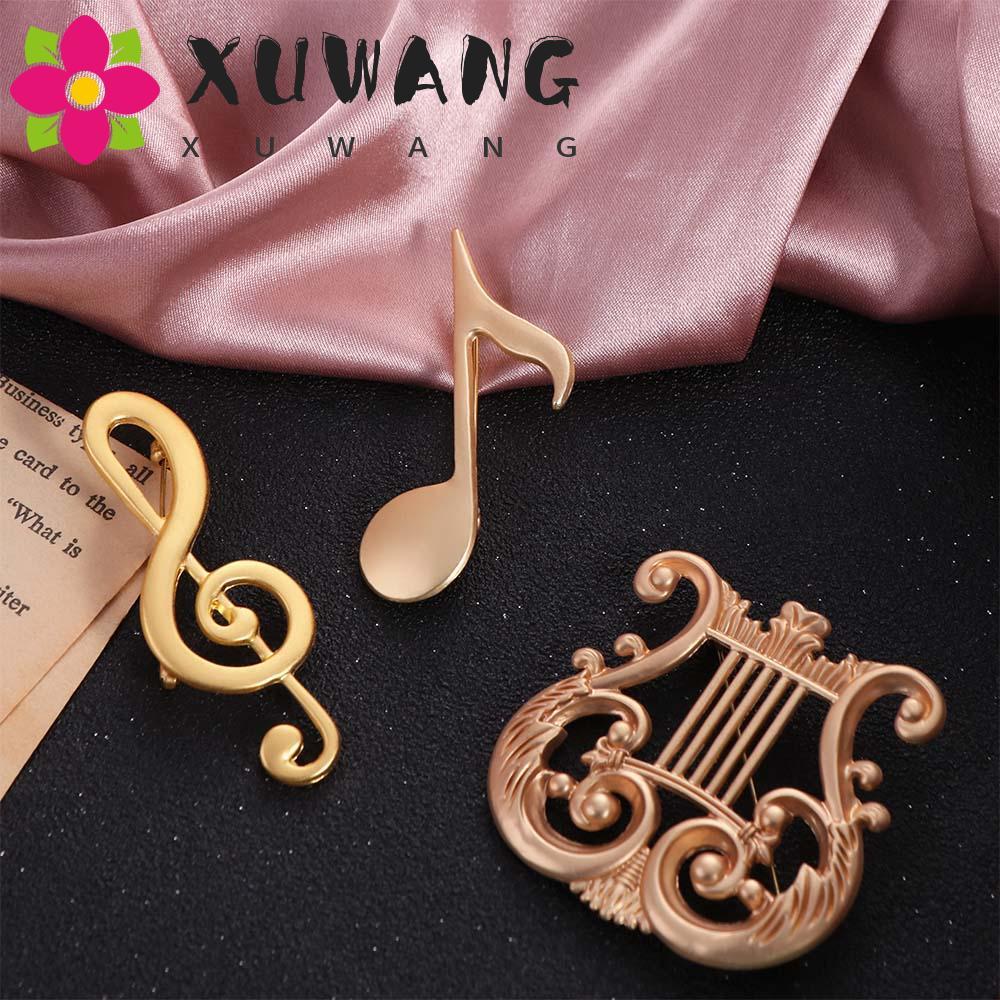 XUWANG Eighth Note Pin Trang Sức Người Yêu Âm Nhạc Tinh Tế