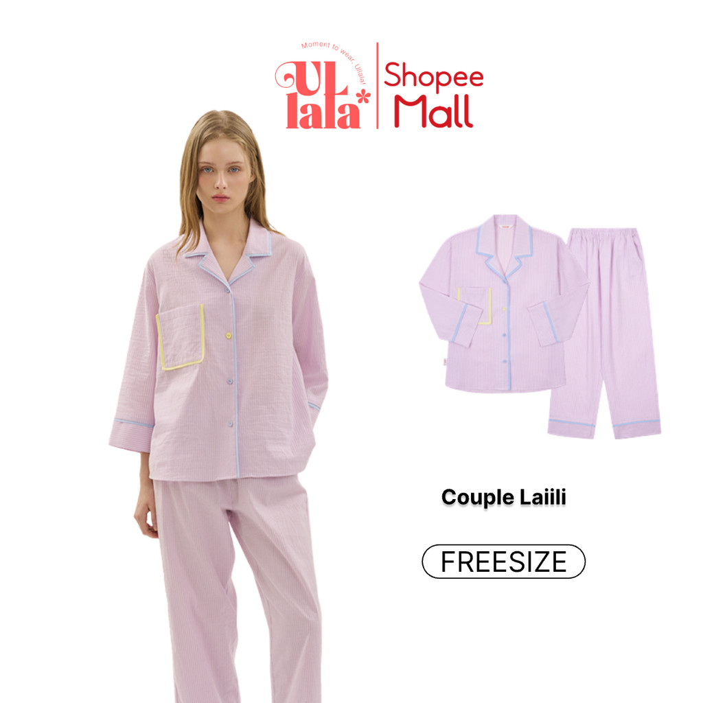 Ullala Pajamas Laiili Bộ ngủ mặc nhà nữ dài tay Freesize