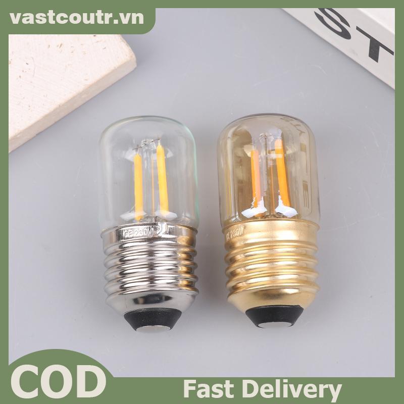 COUTR Mini E27 T28 1W 2200K Bóng Đèn Dây Tóc Vintage Đèn Nến Ampoule Vàng Xoắn Ốc AC220V Đèn Thủy Ti