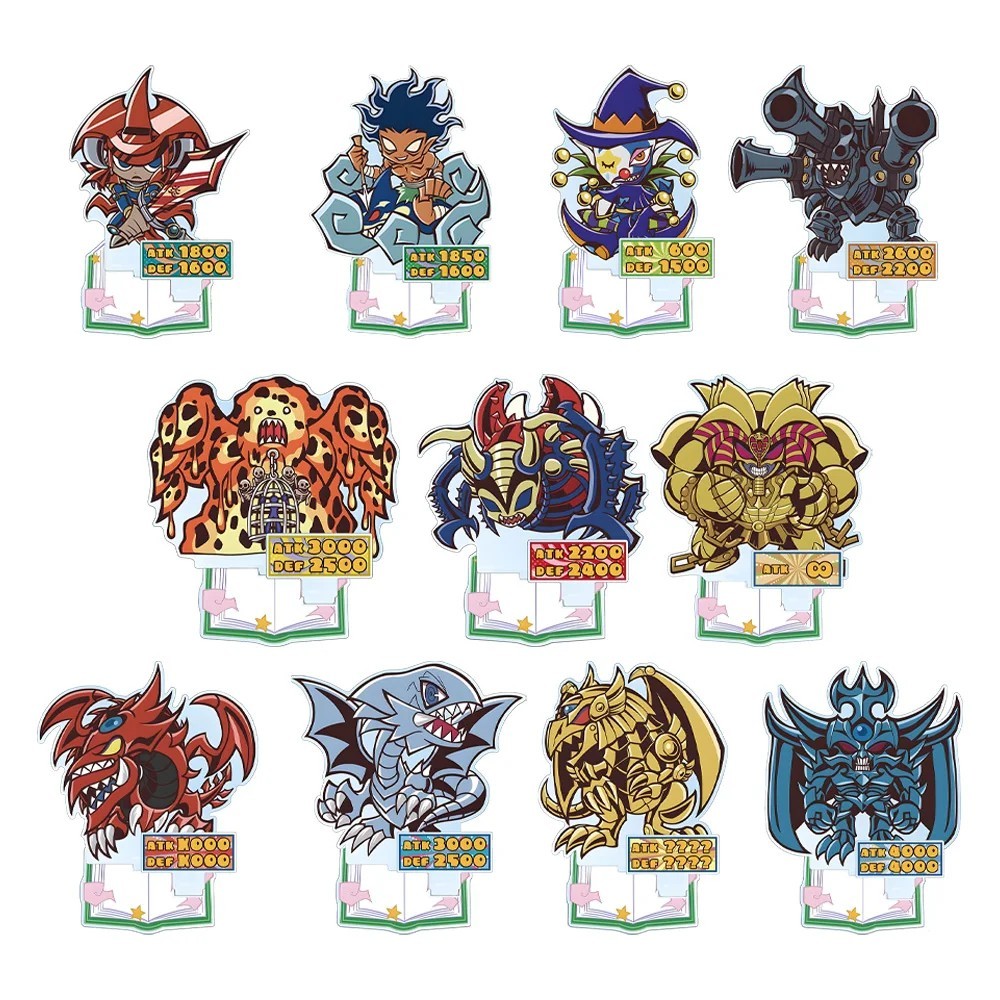 Standee Yu-Gi-Oh Vua Trò Chơi mô hình Acrylic trang trí Rồng Trắng Mắt Xanh Phù Thủy Áo Đen Tam Thần